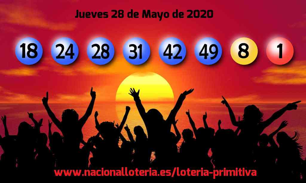 LOTERIA PRIMITIVA del Jueves 28 de Mayo de 2020 Resultados Lotería