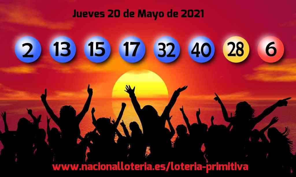LOTERIA PRIMITIVA del Jueves 20 de Mayo de 2021 Resultados Lotería