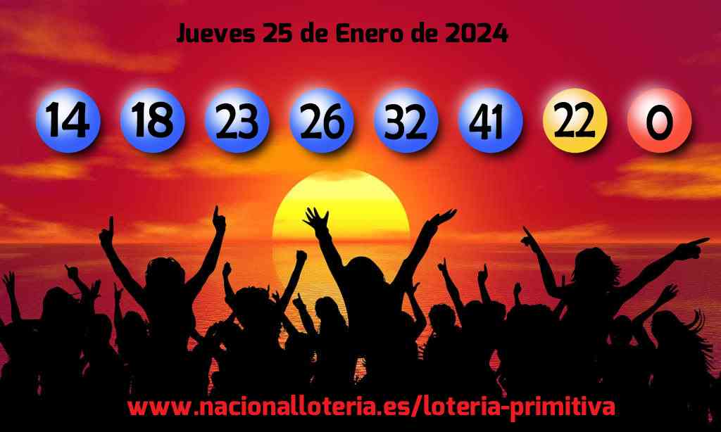 LOTERIA PRIMITIVA del Jueves 25 de Enero de 2024 Resultados Lotería