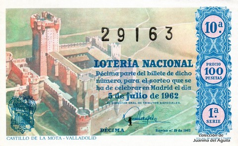 Décimo de Lotería 1962 / 19