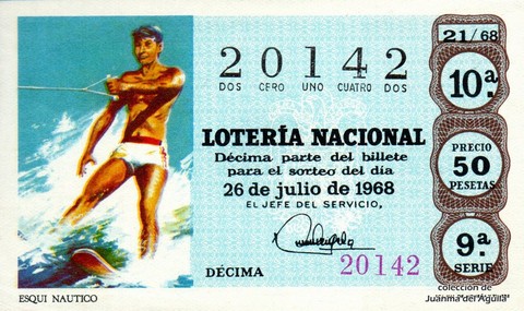 Décimo de Lotería 1968 / 21