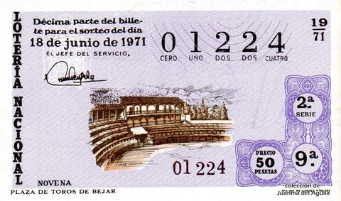 Décimo de Lotería 1971 / 19