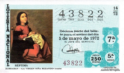 Décimo de Lotería 1972 / 14