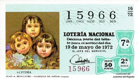 Décimo de Lotería 1972 / 16