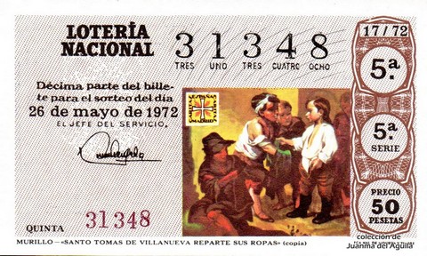 Décimo de Lotería 1972 / 17