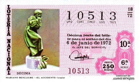 Décimo de Lotería 1972 / 18