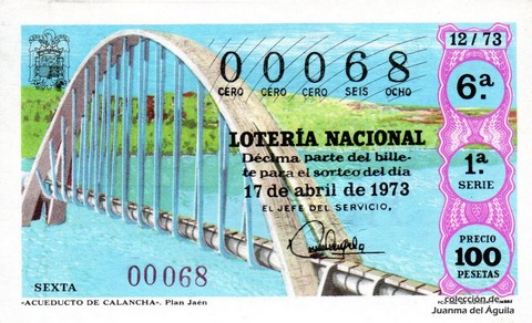 Décimo de Lotería 1973 / 12