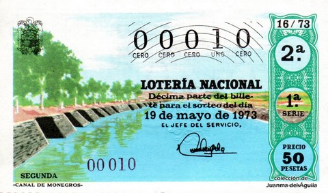 Décimo de Lotería 1973 / 16