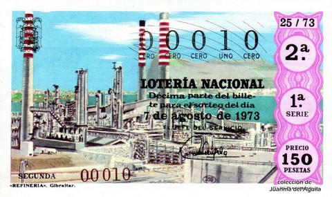 Décimo de Lotería 1973 / 25