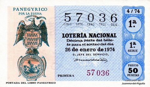 Décimo de Lotería 1974 / 4