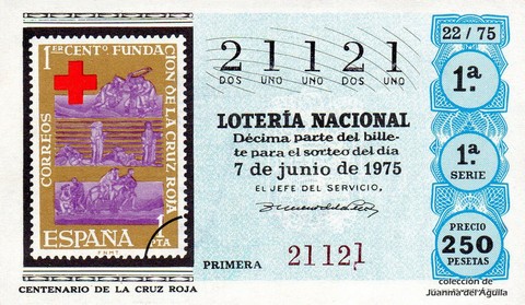 Décimo de Lotería 1975 / 22