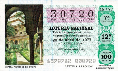 Décimo de Lotería 1977 / 15