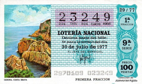 Décimo de Lotería 1977 / 29