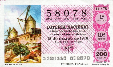 Décimo de Lotería 1978 / 11