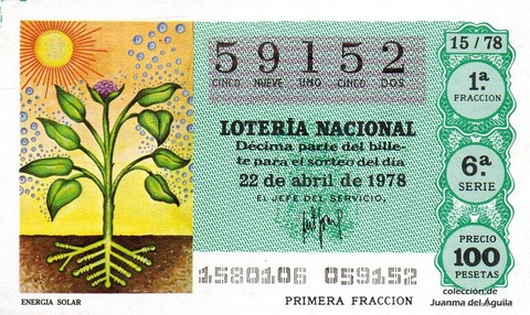 Décimo de Lotería 1978 / 15