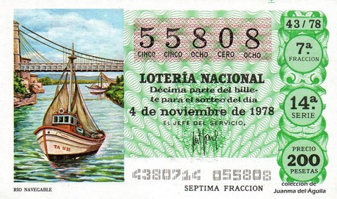 Décimo de Lotería 1978 / 43