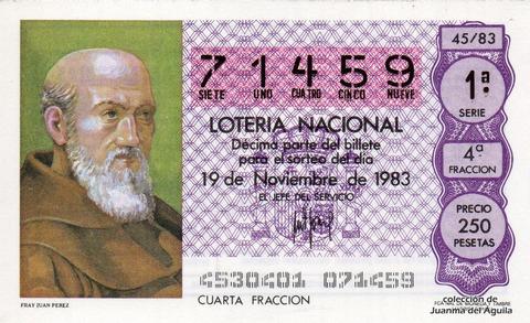 Décimo de Lotería 1983 / 45