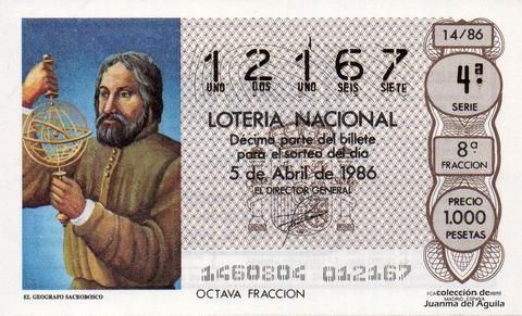 Décimo de Lotería 1986 / 14