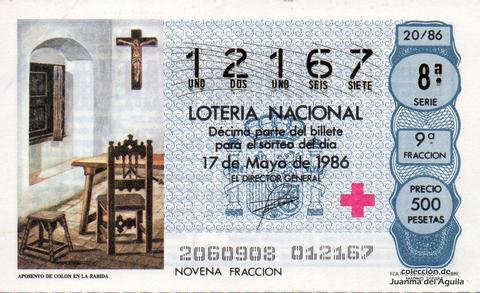 Décimo de Lotería 1986 / 20