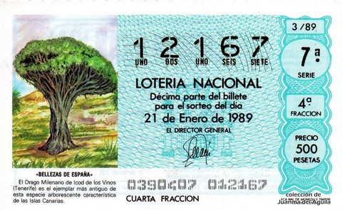 Décimo de Lotería 1989 / 3