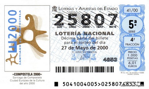 Décimo de Lotería 2000 / 41