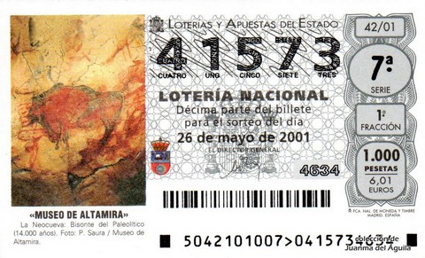 Décimo de Lotería 2001 / 42