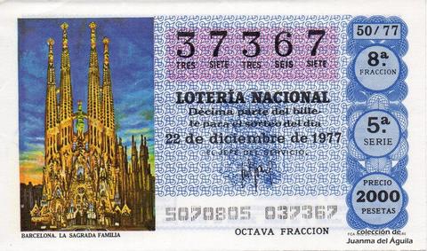 Décimo de Lotería 1977 / 50